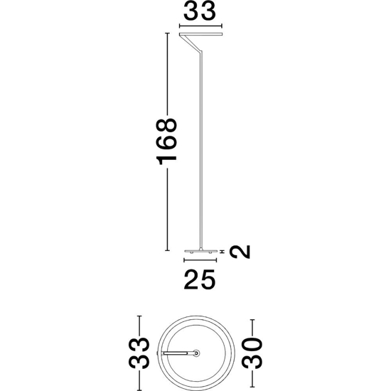 Lampada da terra a piantana moca caffe moderna led 26w 3000k