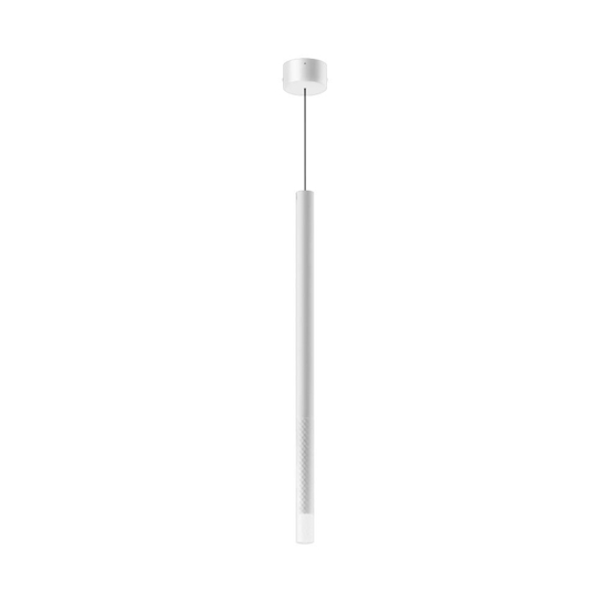 Lampada pendente cilindro bianco led 3000k linea light puccini h50cm