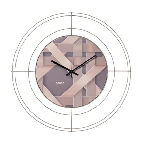 Orologio rotondo da parete design linee moderne sabbia