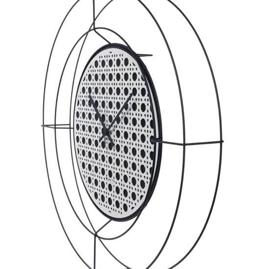 Orologio da parete rotondo moderno bianco e nero 90cm