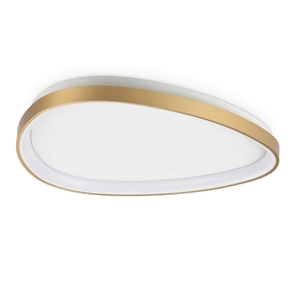 Plafoniera moderna gemini pl d061 ideal lux led 29w 3000k ottone