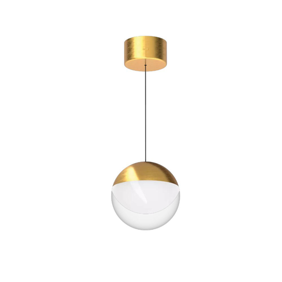 Lampada a sospensione sfera oro led 3000k linea light rossini