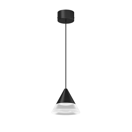 Lampada a sospensione cono nero led 3000k linea light verdi