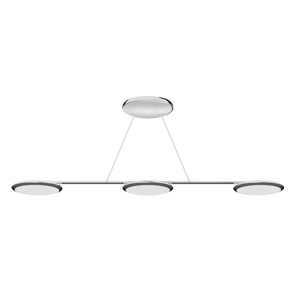 Linea light vivaldi lampadario moderno cromo led 3000k