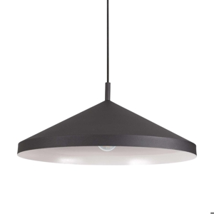 Ideal lux yurta sp1 d 50 lampadario cono nero per cucina