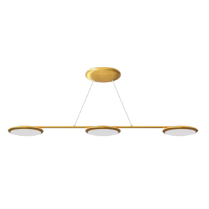 Lampadario moderno led 3000k oro linea light vivaldi