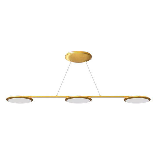 Lampadario moderno led 3000k oro linea light vivaldi