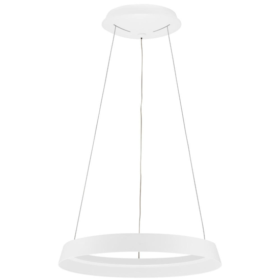 Lampadario circolare bianco 45cm led 38w 2700k 3000k