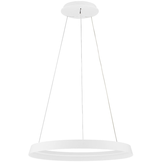 Lampadario cerchio bianco 60cm led 52w 2700k 3000k dimmerabile