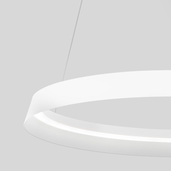 Lampadario cerchio bianco 60cm led 52w 2700k 3000k dimmerabile