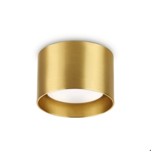 Spike pl1 ottone ideal lux faretto cilindro da soffitto oro gx53 9w 3000k