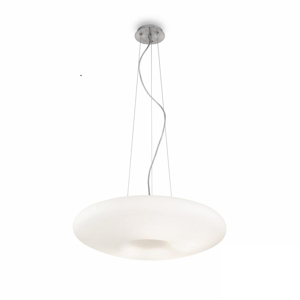 Ideal lux glory sp3 d50 lampadario disco vetro bianco