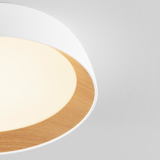 Plafoniera led 40w 3000k per cucina bianca effetto legno