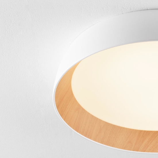 Plafoniera led 50w 3000k per cucina bianco effetto legno