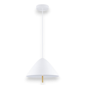 Lampadario cono bianco led 17w 3000k per tavolo cucina