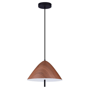 Lampadario cono effetto legno led 17w 3000k per cucina