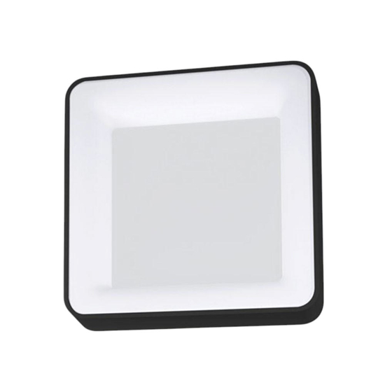 Inner-s plafoniera 60 nera quadrata 50w 3000k 4000k dimmerabile vivida