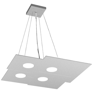 Lampadario moderno grigio design per ufficio toplight plate