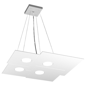 Toplight lampadario led per cucina plate bianco design