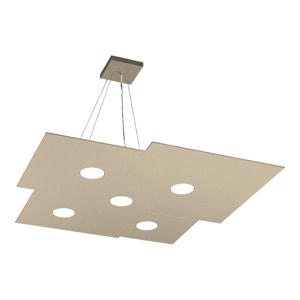 Lampadario squadrato sabbia toplight plate moderno