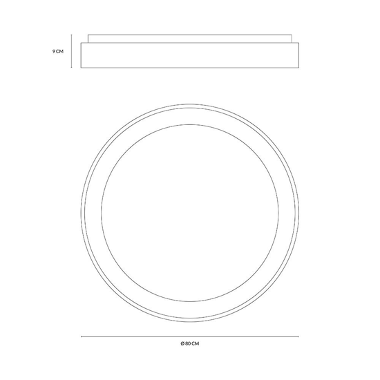 Plafoniera led 80w 3000k 4000k dimmerabile inner-r sabbia vivida