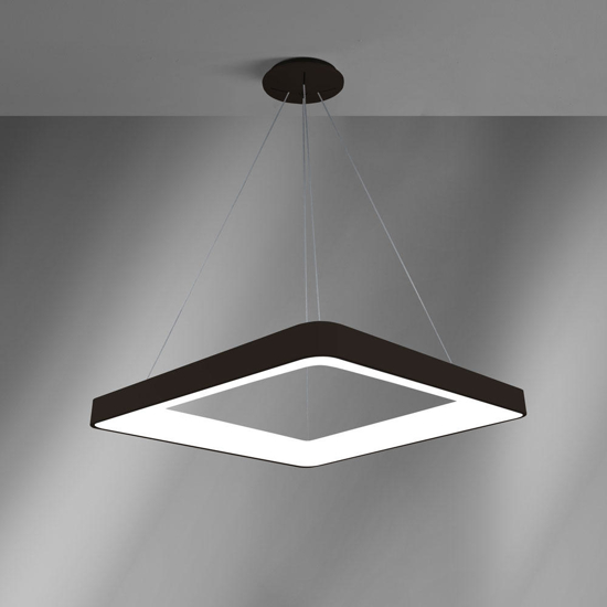 Lampadario a sospensione vivida inner-s 80 nero led 80w 3000k 4000k dimmerabile