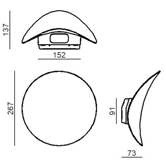 Applique led 3000k bianca linea light alba