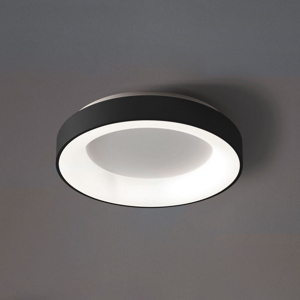 Plafoniera moderna nera vivida inner-r 60 led 50w 3000k 4000k dimmerabole