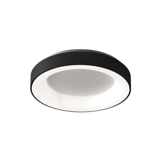 Plafoniera moderna nera vivida inner-r 60 led 50w 3000k 4000k dimmerabole