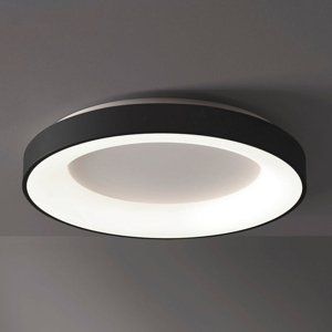 Vivida inner-r 80 plafoniera nera moderna 80w 3000k 4000k dimmerabile