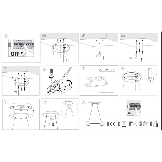 Inner-r vivida 80 lampadario a sospensione nero led 80w 3000k 4000k dimmerabile