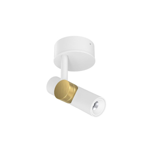 Faretto da soffitto orientabile linea light goose bianco e oro