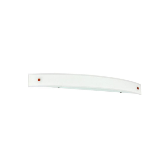 Applique moderna linea light mille w1 led 34w vetro bianco