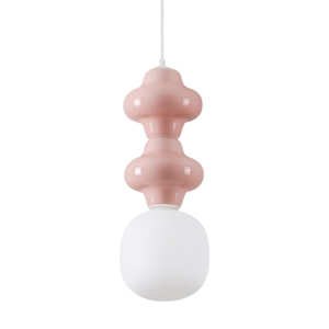 Lampada a sospensione di cermaica rosa pastello moderna