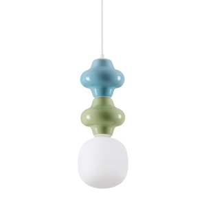 Lampada a sospensione di ceramica verde celeste pastello moderna