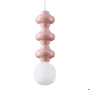 Lampada sospensione di ceramica rosa pastello moderna