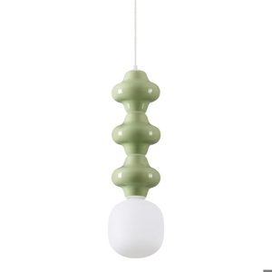 Lampada di ceramica a sospensione verde pastello