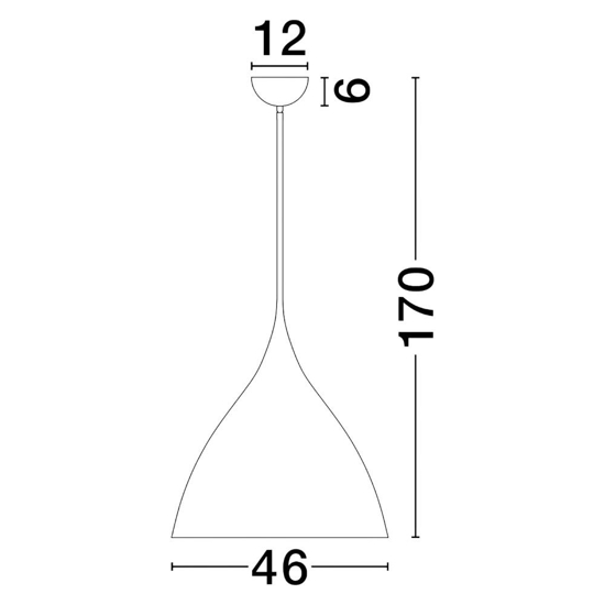 Lampadario topia per cucina moderna cupola metallo bianco