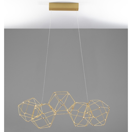 Lampadario costellazione oro led 22w 3000k design moderno