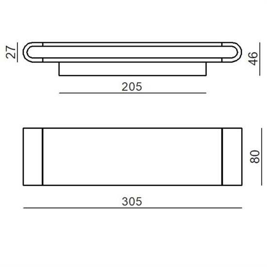 Applique led 3000k bianca linea light satori