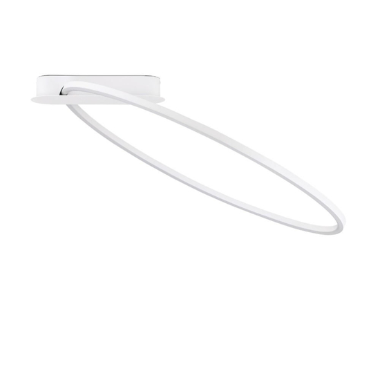 Plafoniera bianca cerchio orientabile moderna led 30w 3000k