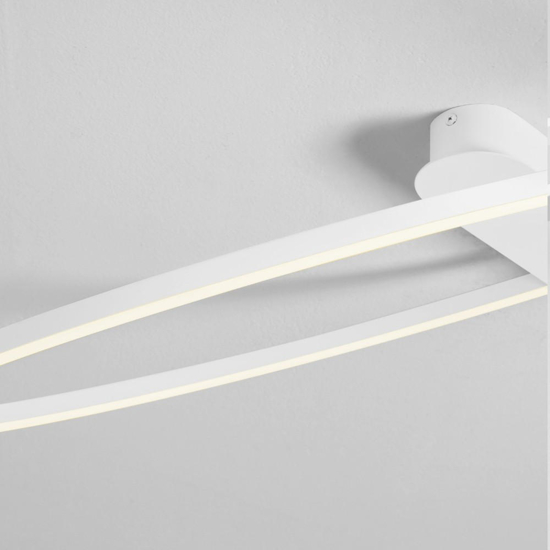 Plafoniera bianca cerchio orientabile moderna led 30w 3000k