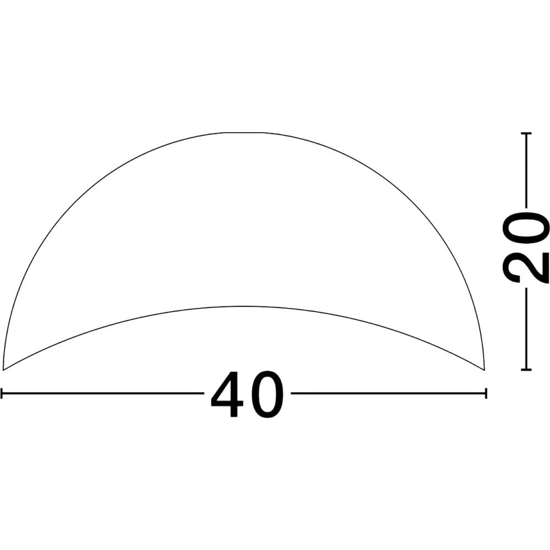 Plafoniera kiki semi sfera 40cm bianca cupola moderna