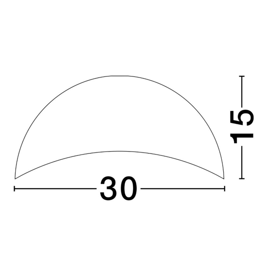 Plafoniera nera 30cm cupola semisfera in metallo moderna