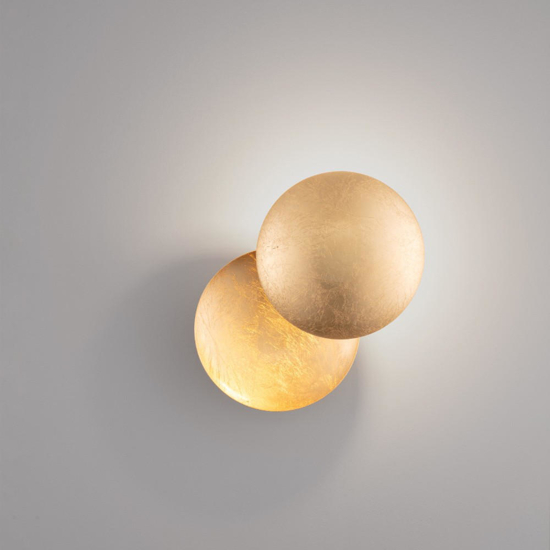 Applique sole foglia oro orientabile led 6w 3000k moderna