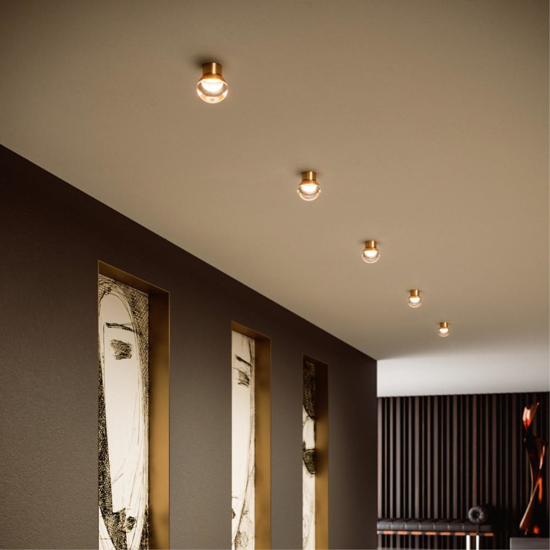 Linea light rossini faretto da soffitto oro led 3000k