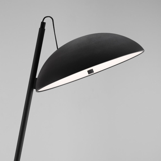 Lampada da terra nera design moderna led dimmerabile