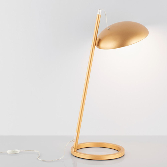 Lampada da tavolo moderna foglia oro led 3000k dimmerabile