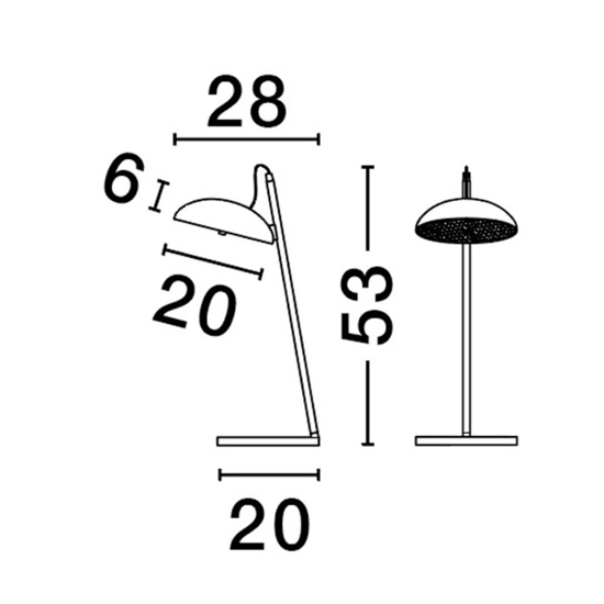 Lampada da tavolo moderna foglia oro led 3000k dimmerabile