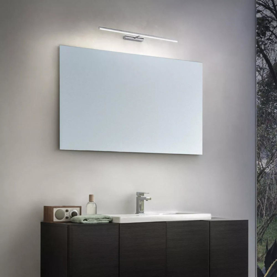 Applique da bagno cromo led 2700k linea light straight ip40